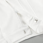 High-Waist White Wide-Leg Trousers