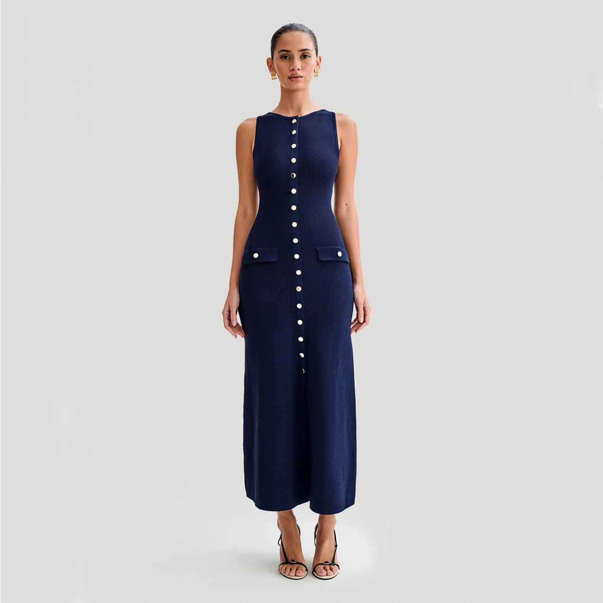 Knitted Sleeveless Slim Dress