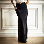 Satin Fishtail Long Skirt