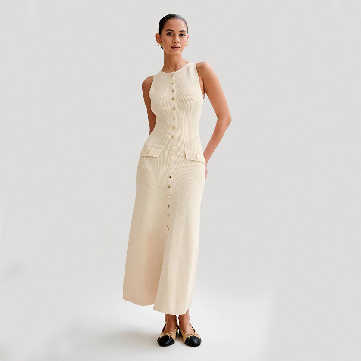 Knitted Sleeveless Slim Dress