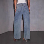 Retro Mid-Waist Wide-Leg Jeans