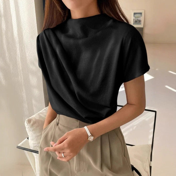 Round-Neck Draped Top