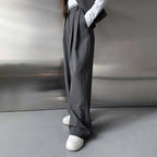 Wide-Leg Draped Trousers