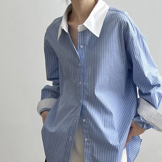 Blue & White Striped Shirt