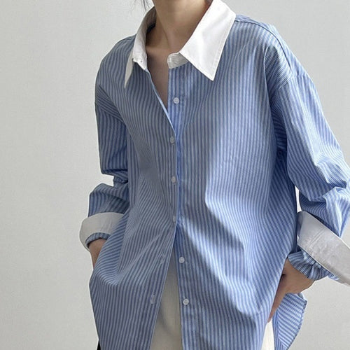 Blue & White Striped Shirt
