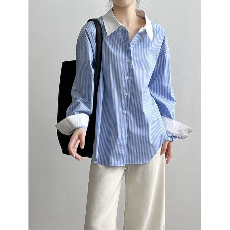 Blue & White Striped Shirt