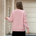 Cable-Knit V-Neck Cardigan