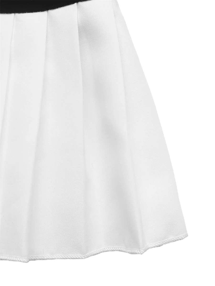 Contrast Collar Velvet Dress