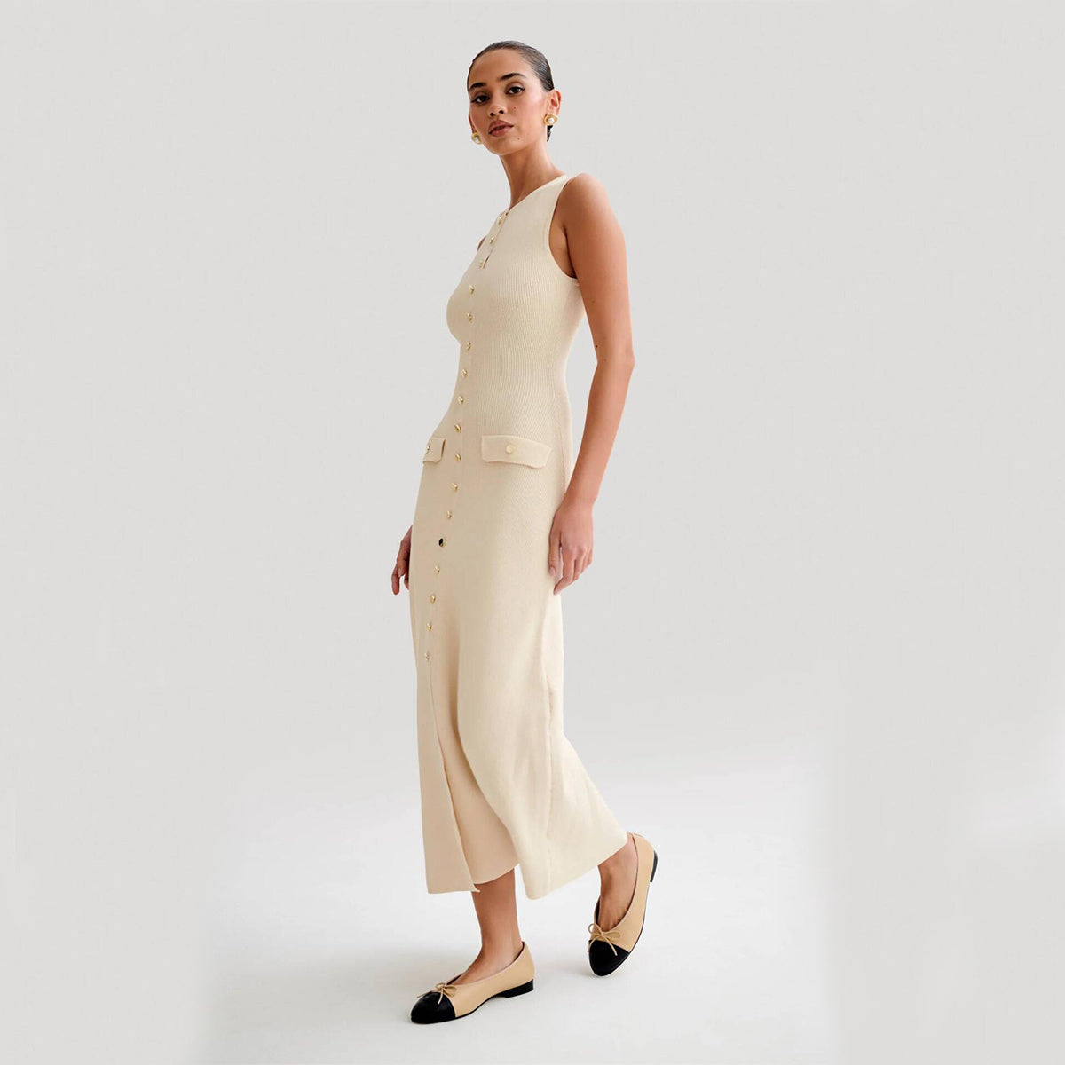Knitted Sleeveless Slim Dress