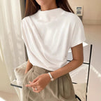 Round-Neck Draped Top