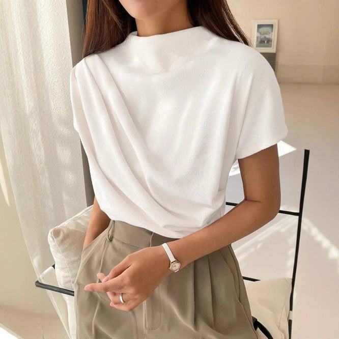 Round-Neck Draped Top