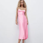 Silk Satin Textured Dress