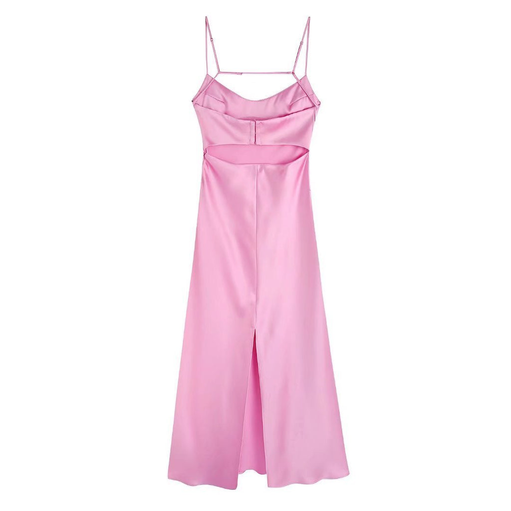 Silk Satin Textured Dress