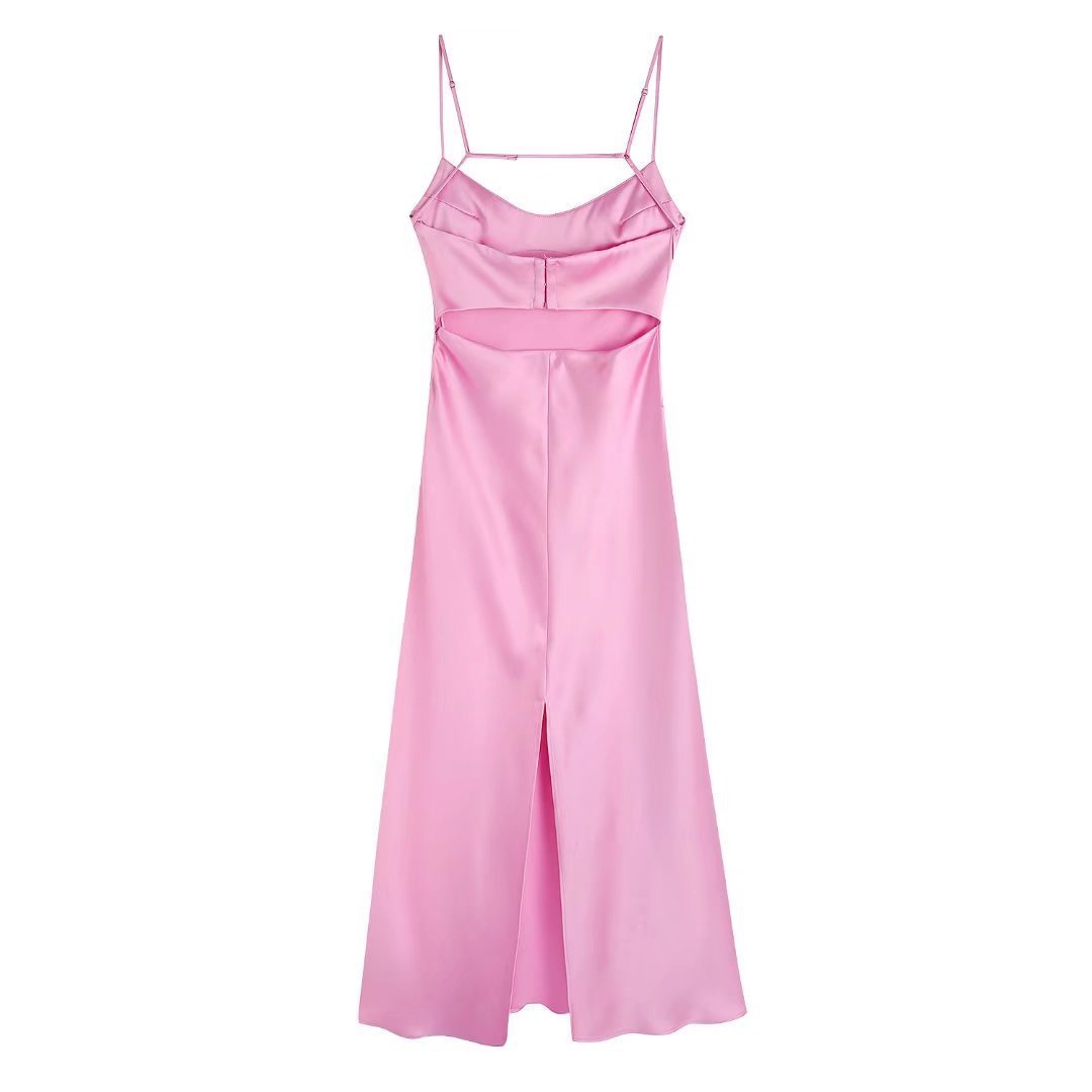 Silk Satin Textured Dress