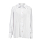 French Style White Lapel Shirt