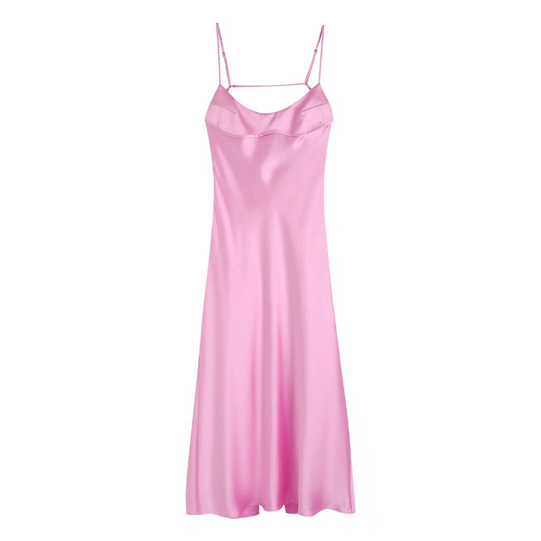 Silk Satin Textured Dress