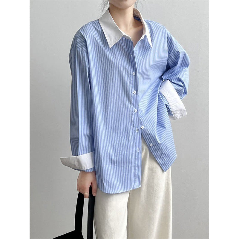 Blue & White Striped Shirt