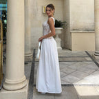 Patchwork Lace Long Sling Dress